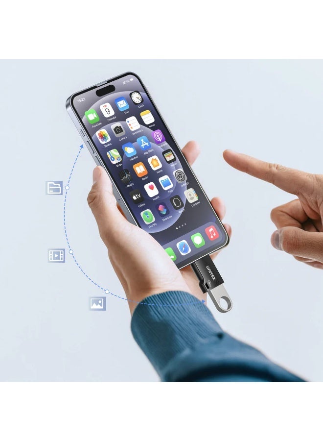 يوني تيك UNITEK USB-C to USB-A Adapter, 10Gbps USB 3.2, 2A Fast Charging, Zinc Alloy, Plug & Play - Image 4